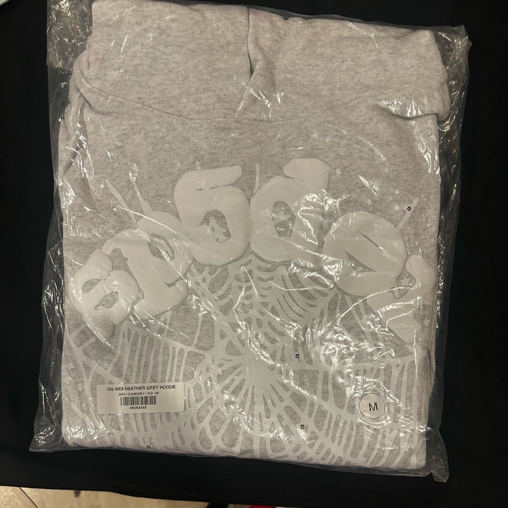 Sp5der OG Web Hoodie Heather Gray